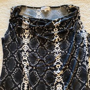 Calvin Klein snakeskin sleeveless shell